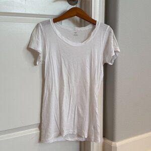 LNA 100% Cotton Short Sleeve Scoop Neck T-Shirt White
